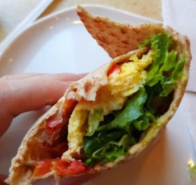 Avocado, Hashbrown, Cream Cheese and Egg Burrito